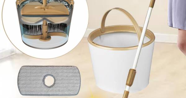 SupaMop S800 Hand Press Flat Spin Mop Set